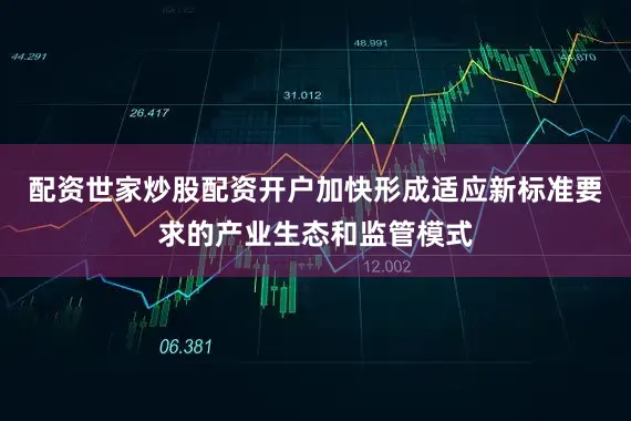配资世家炒股配资开户加快形成适应新标准要求的产业生态和监管模式